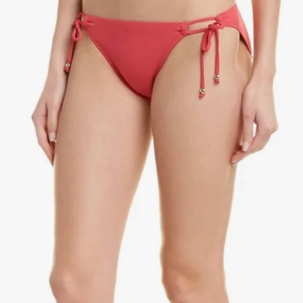 NWT Robin Piccone Luca Side Tie Bikini Bottom Color Pink Punch